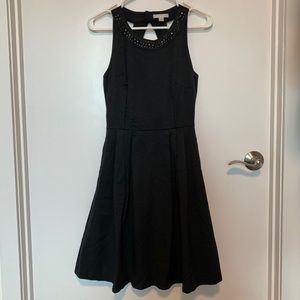 New York & Company Black Jacquard Dress